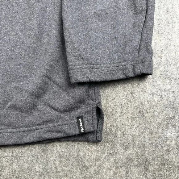 Patagonia Hoodie Men 3XL Gray Sweatshirt Pullover Wildrise Text Logo Recycled - Picture 3 of 10